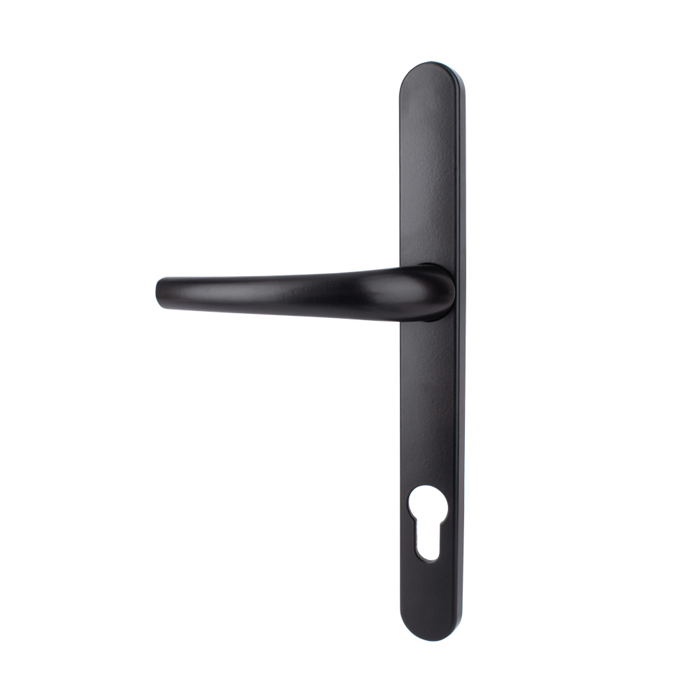 Vanguard Inline Narrow Backplate Sprung Lever Door Handle - Black (Sold in Pairs)